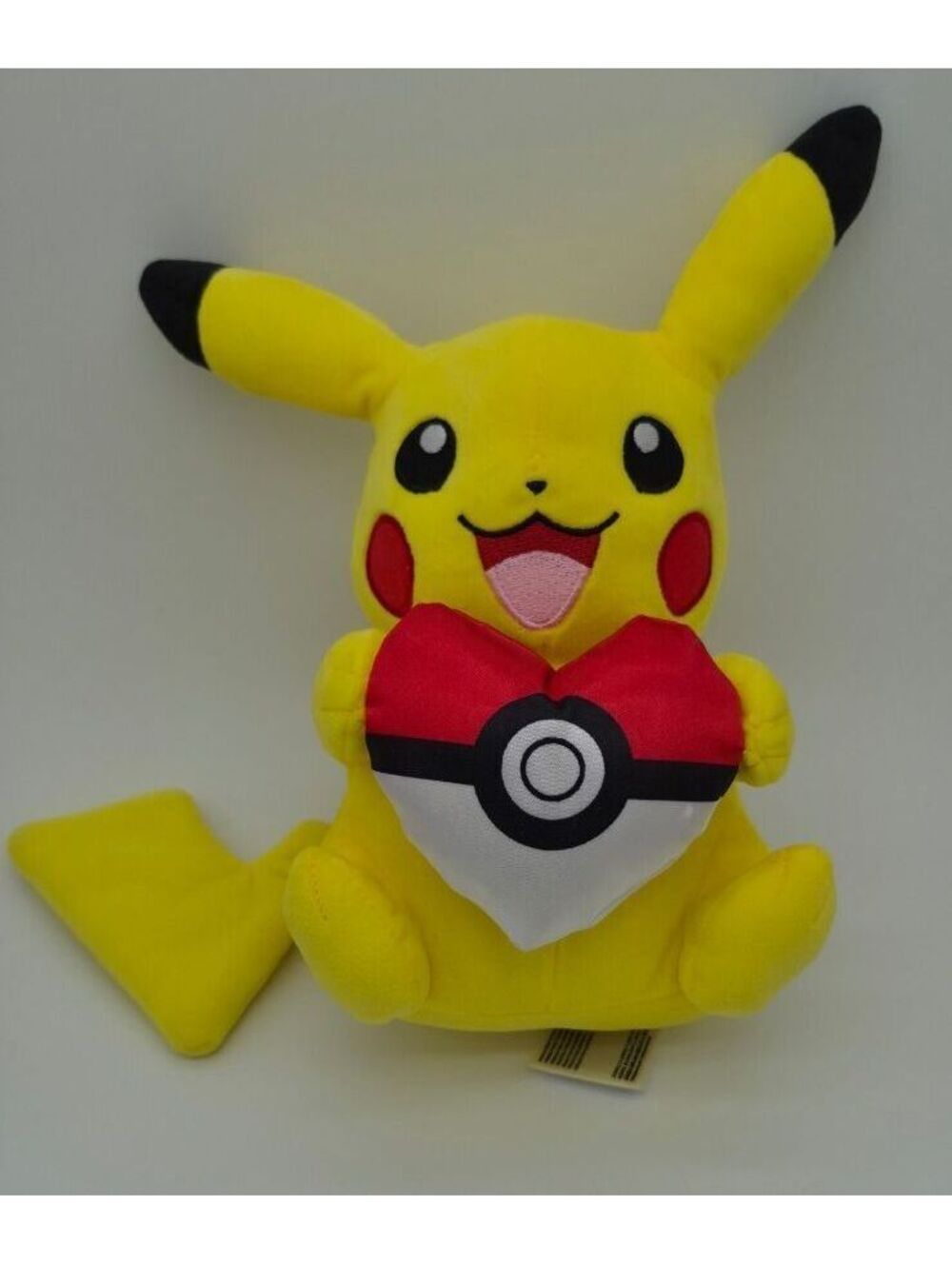 Pokemon Pikachu Heart Pokeball Plush Stuffed Animal 8"